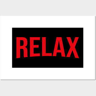 RELAX - Netflix style logo in bold red type Posters and Art